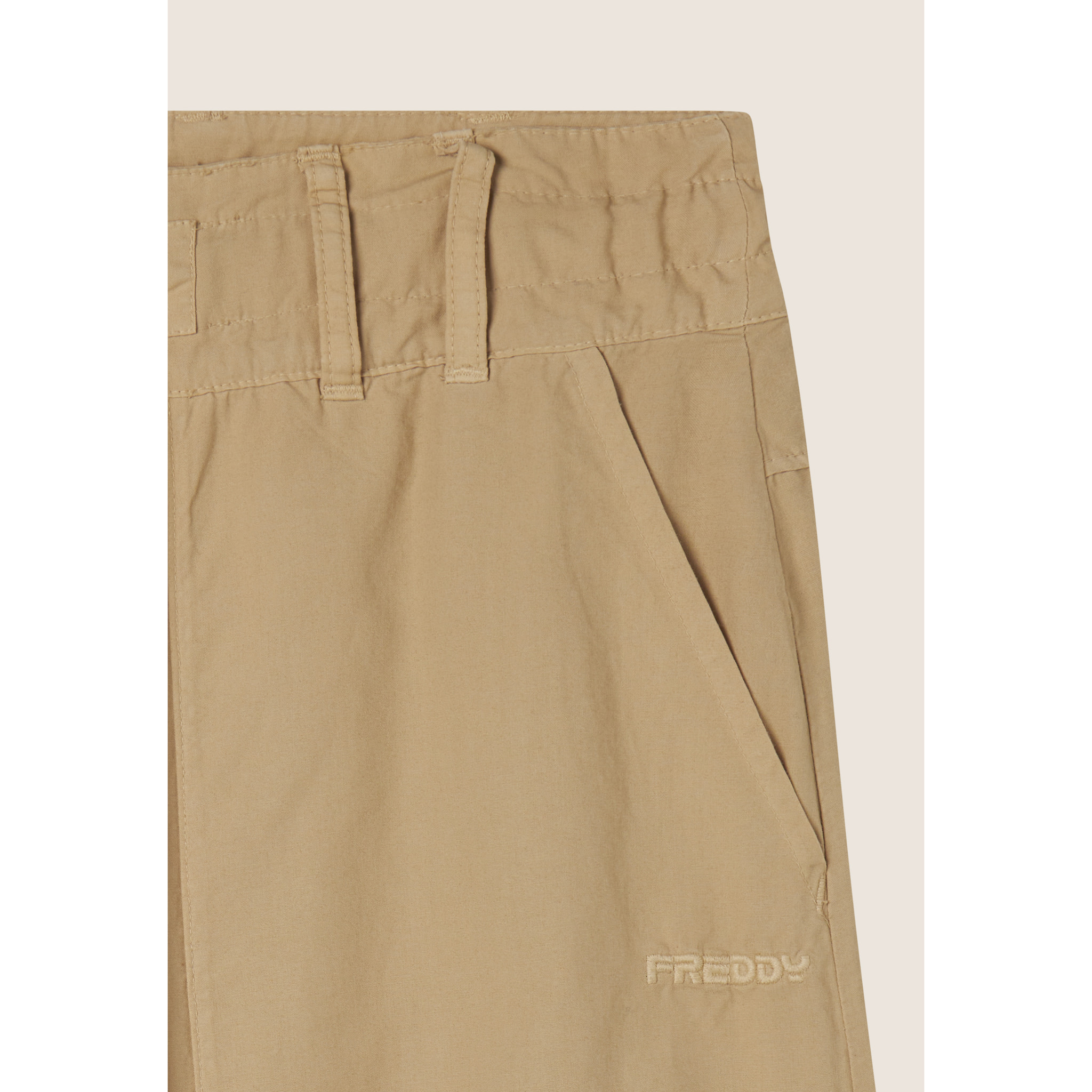 Pantaloni Cargo in popeline con fondo regolabile