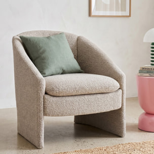 fauteuil arrondi en tissu bouclé - AMI