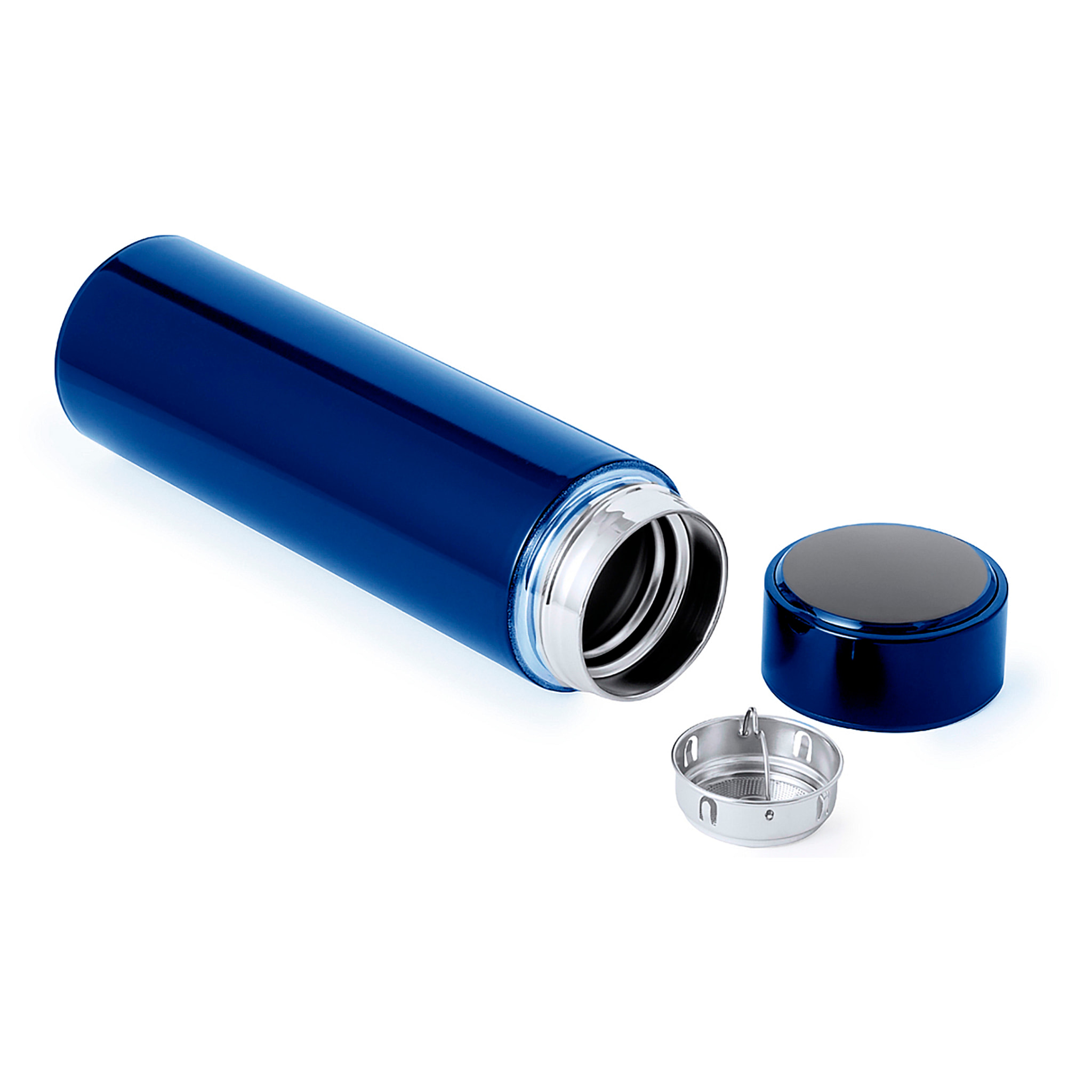 Termo di alta qualità a doppia parete e capacità di 450 ml, con misuratore di temperatura tattile integrato nel tappo. Senza BPA.