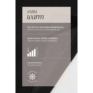 Maglietta termica extra calda a girocollo nera