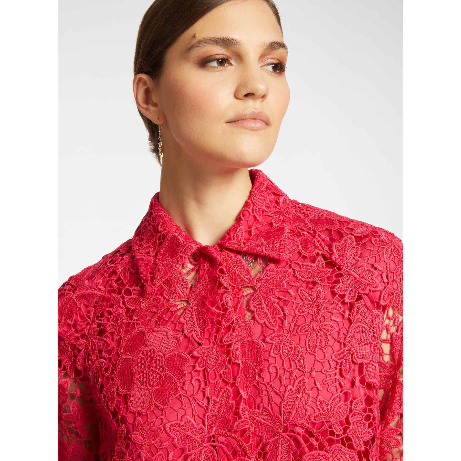 Elena Mirò - Giacca in pizzo macramé - Rosso