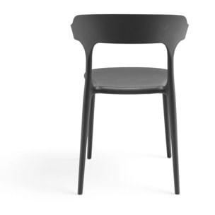Set di sedie CODAQUES in polipropilene grigio, impilabili