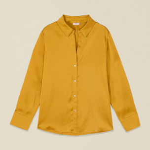 Oltre - Camicia in raso - Giallo