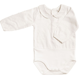 Body bebé manga larga plumetti cuello