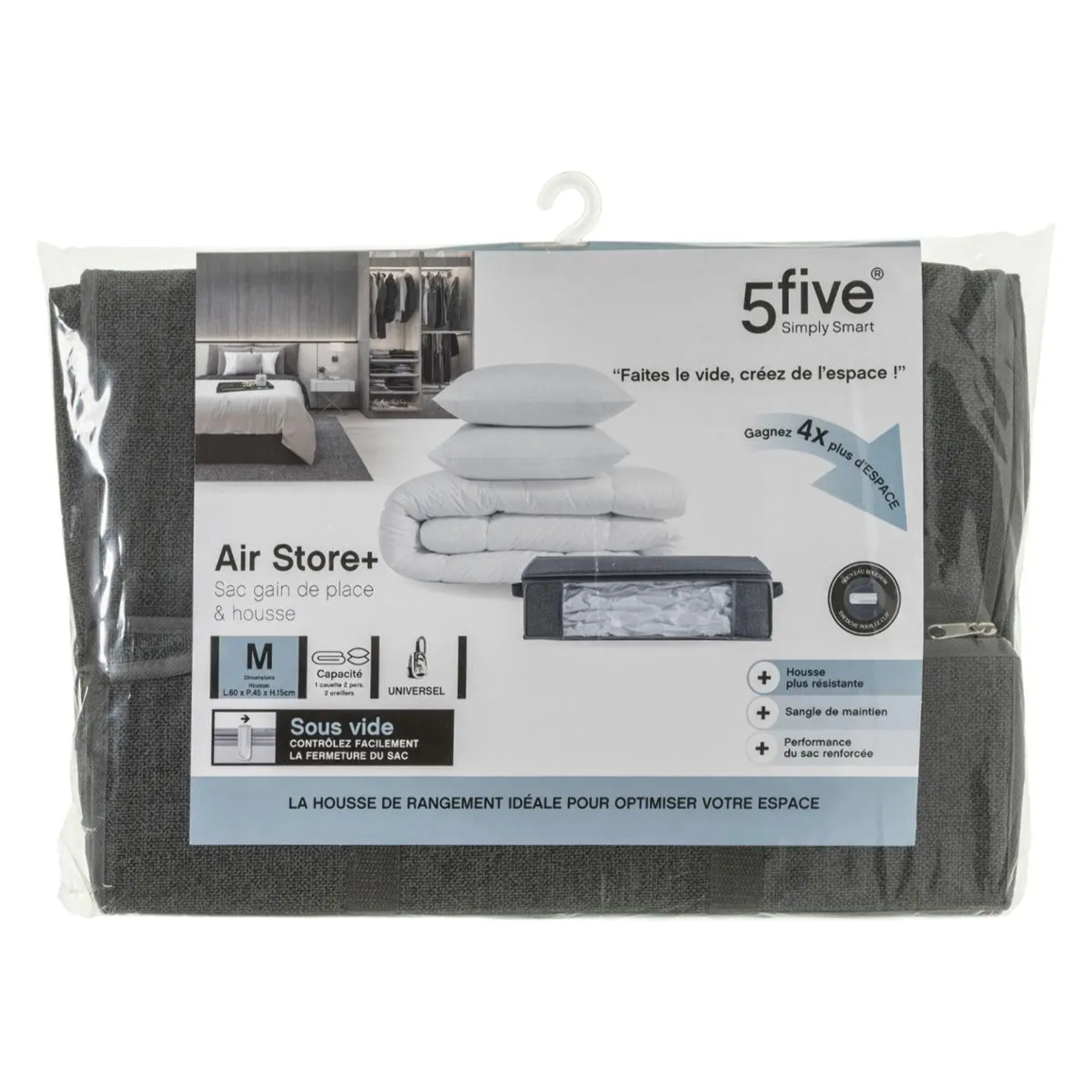 Housse rangement sous vide 60x45x15cm "Air-Store"