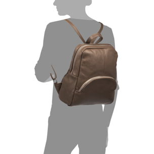 Monastier Bolso mochila Mujer. Piel auténtica Dollaro