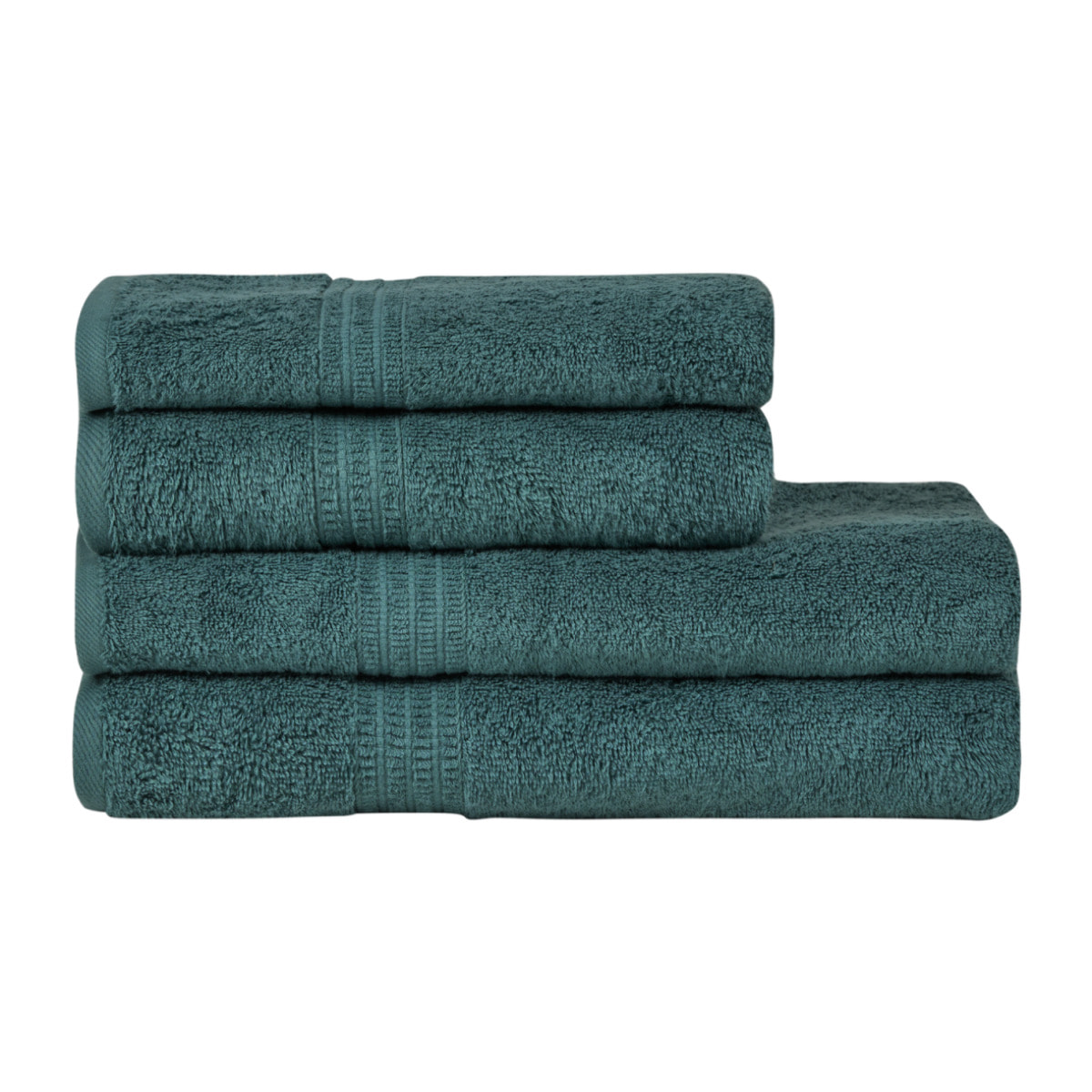 Lot de 4 serviettes éponge coton bio "Forest green"