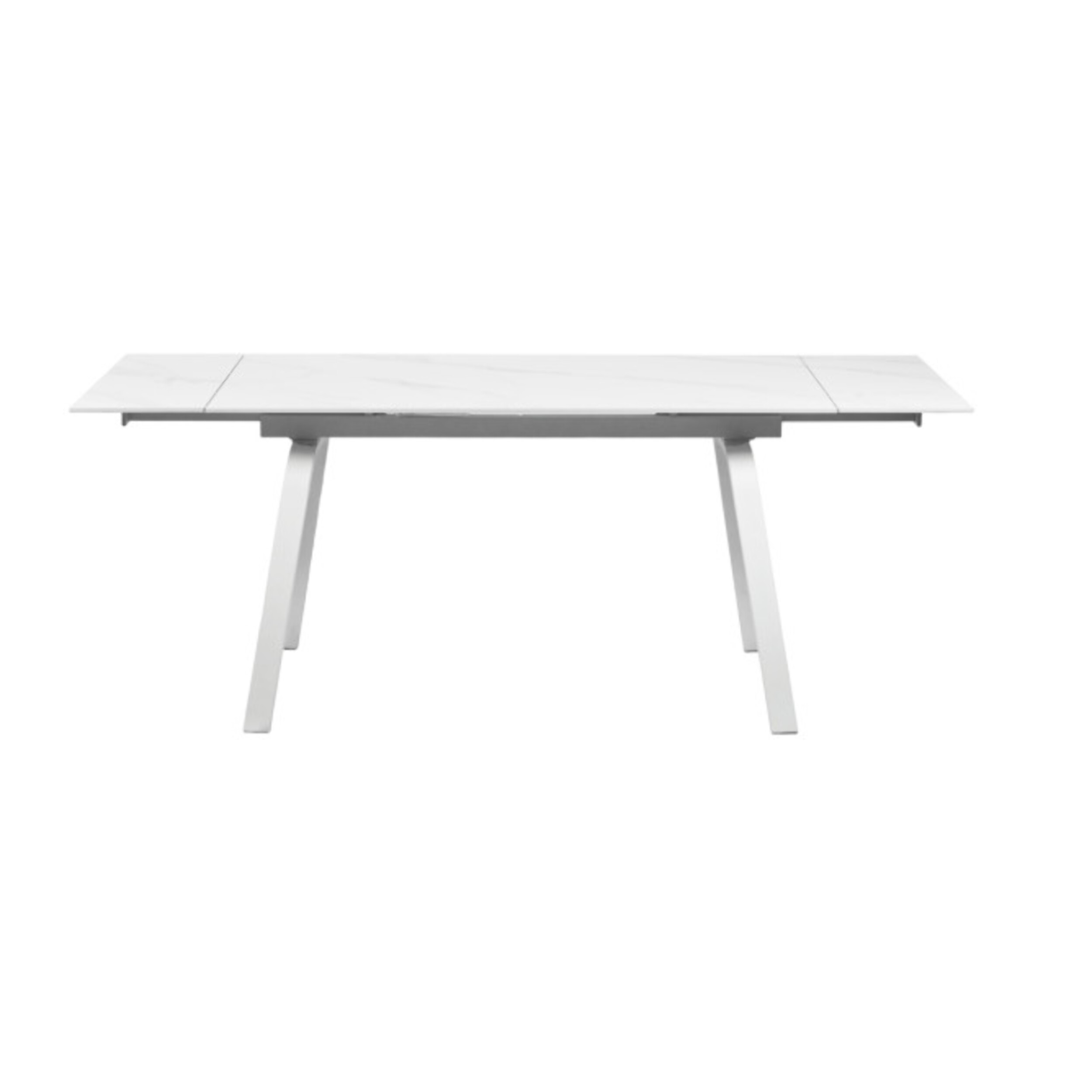 Table de repas en céramique extensible 140cm décor marbre blanc - FREE