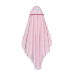 Capa Baño 1X1 Mod Oso Elefante Globos+Gorro Rosa