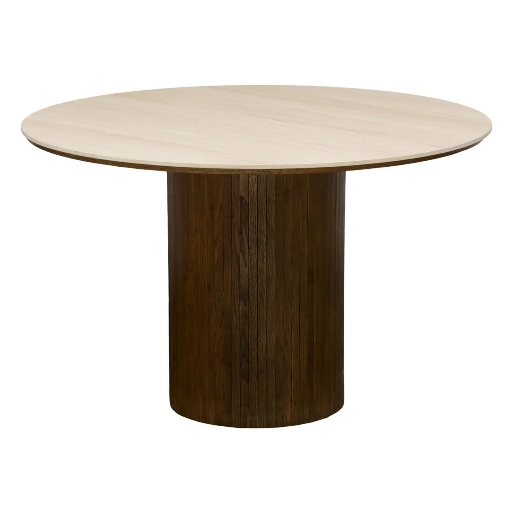 Table à manger Auren ronde D.120cm 4 places beige
