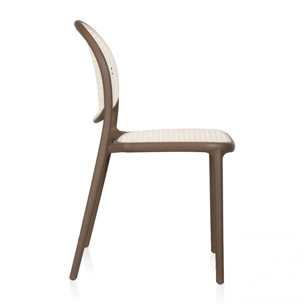 Pack 4 sillas de exterior Klux Taupé - rattan