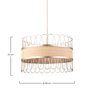 Suspension en rotin D40 cm - Flore