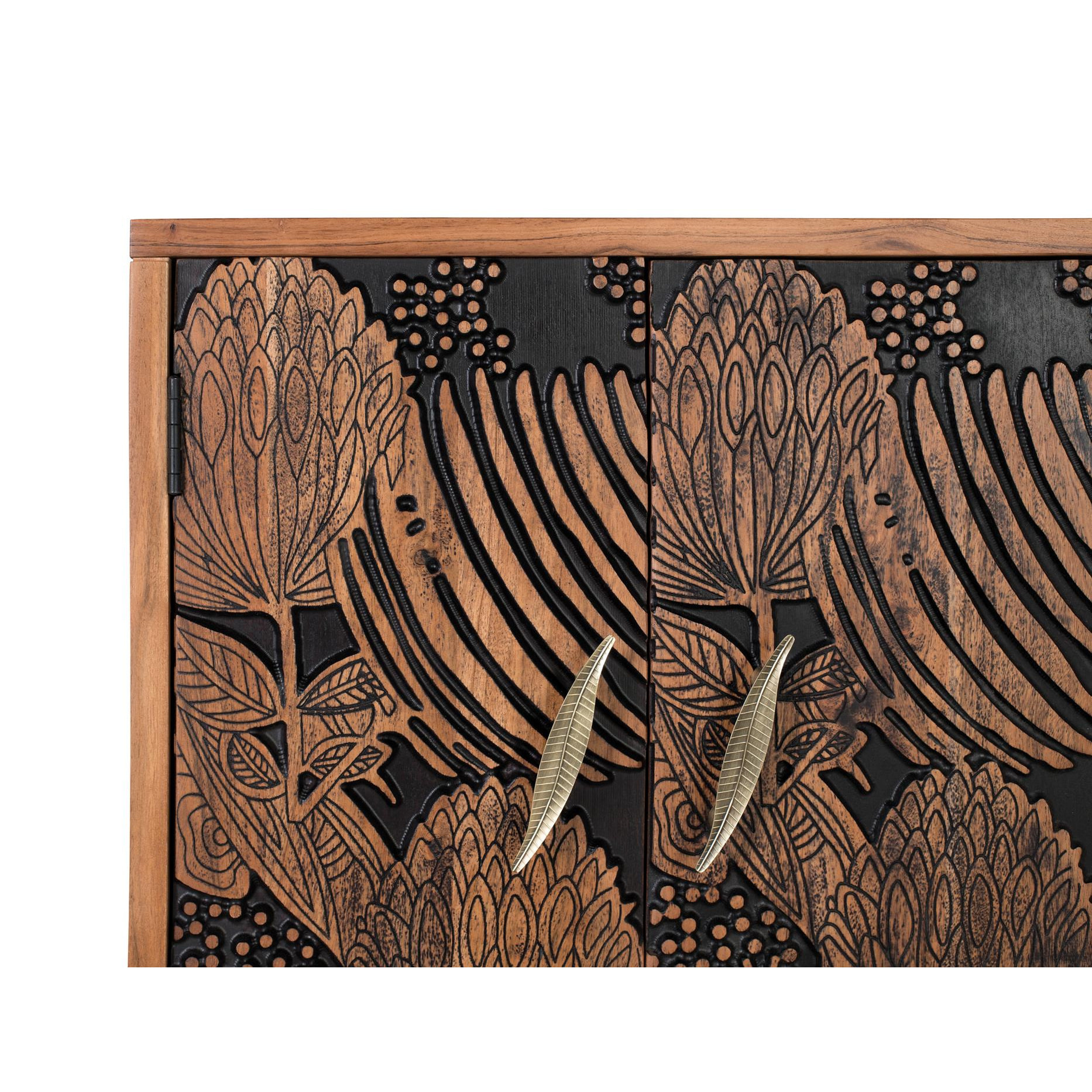 Aparador de Madera de Acacia Estilo Étnico Moderno