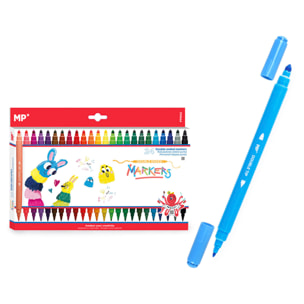 12 PACKS DE ROTULADORES DOBLE PUNTA 24 Uds.