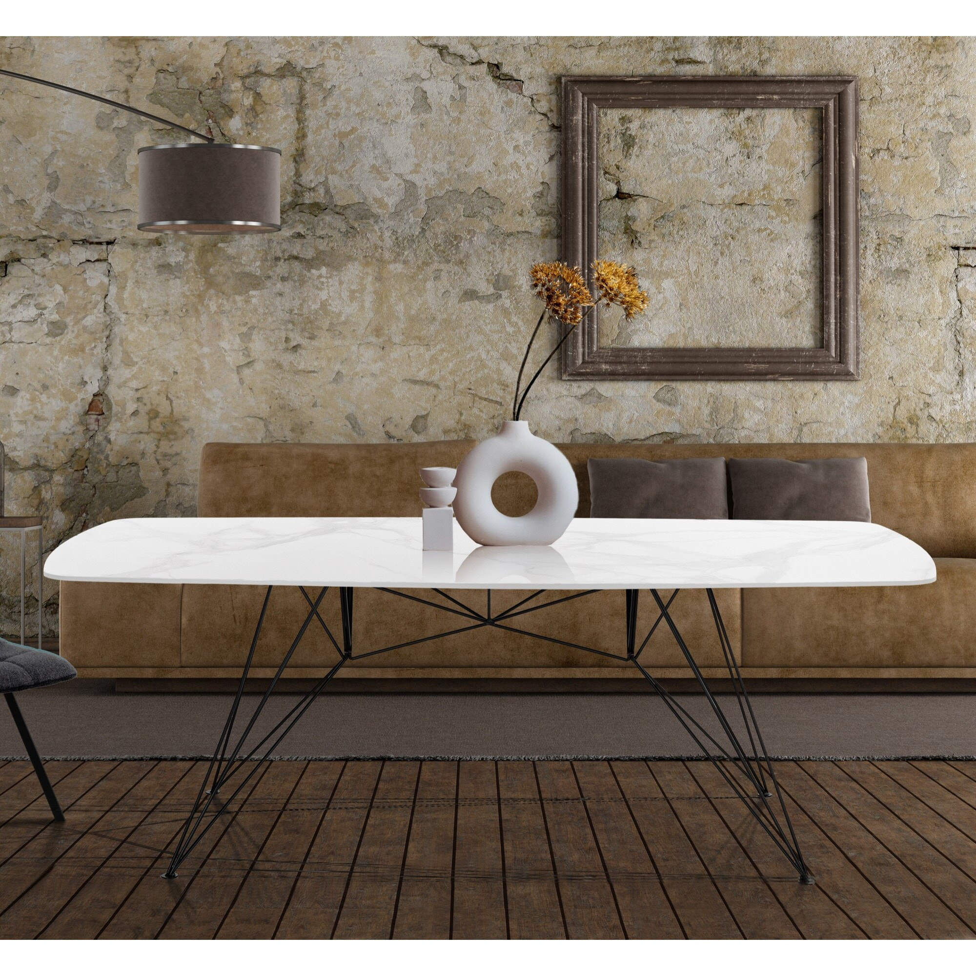 Tomasucci Table/bureau SPILLO en marbre blanc