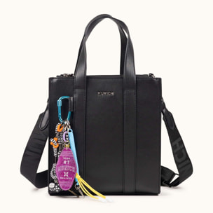 Bolso Crossbody Tote Negro con Charms y Doble Asa CHARMS CROSSBODY TOTE BLACK