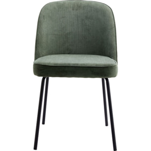 Lot de 2 chaises en velours côtelé - OLDEN