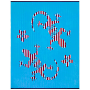 Serviette de plage XL éponge velours Jacquard Bleu 140x180 400g/m² - Carvao