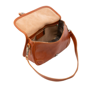 Borsa a tracolla da donna - Modello False - Vera pelle - 14.0 x 23.0 x 9.0 cm