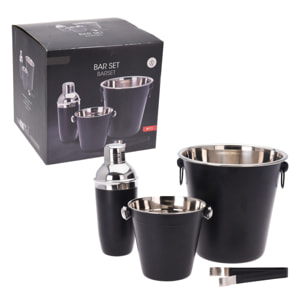 Set de 4 barras de acero inoxidable en negro mate