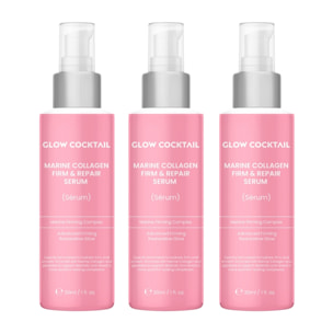Trío de sérums reafirmantes y reparadores de colágeno marino