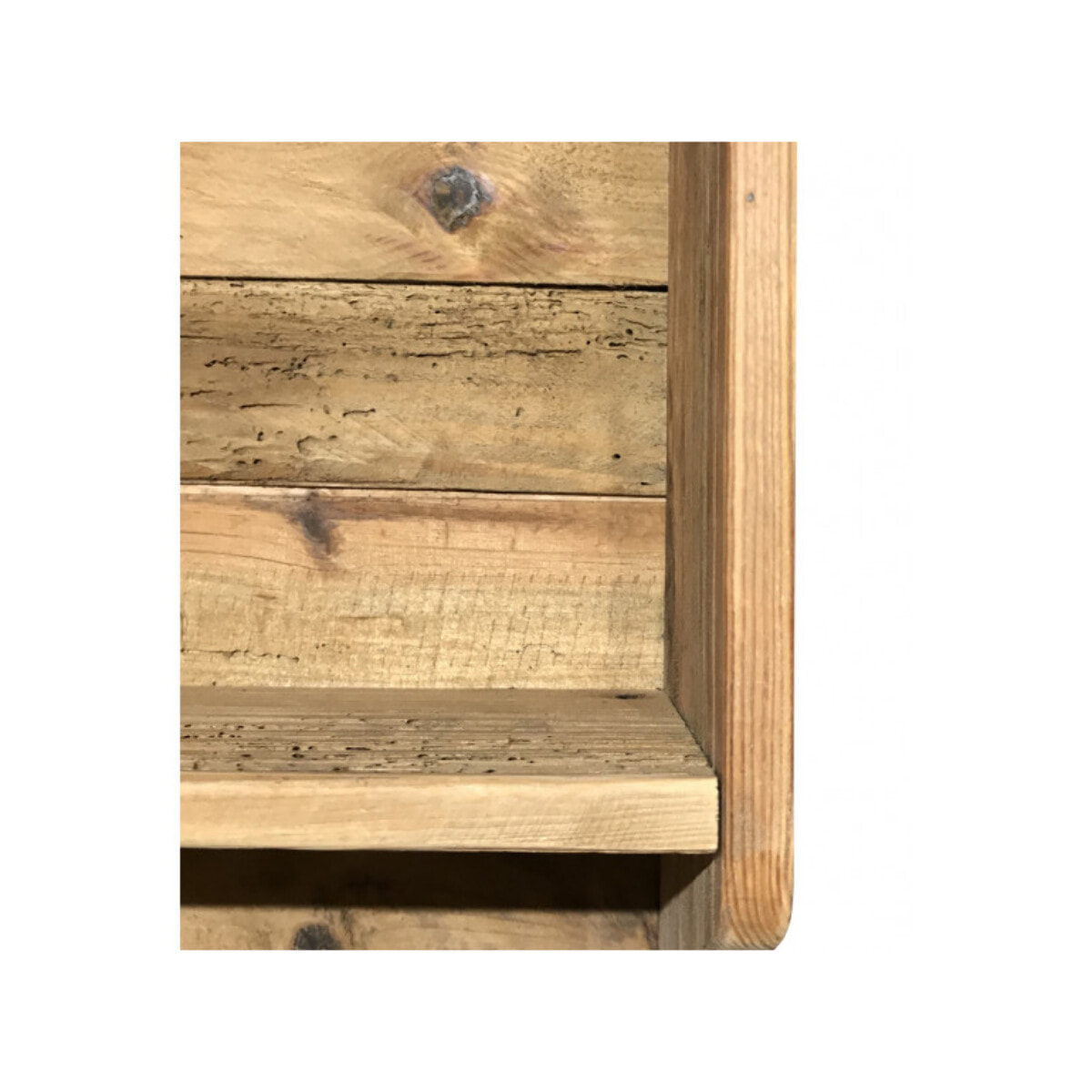 Étagère / patère murale en bois - 3 niches & 4 accroches - ORIGIN