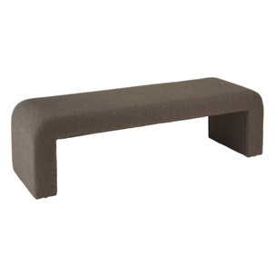 LEOPOLD - Banc en tissu petite bouclette taupe foncé