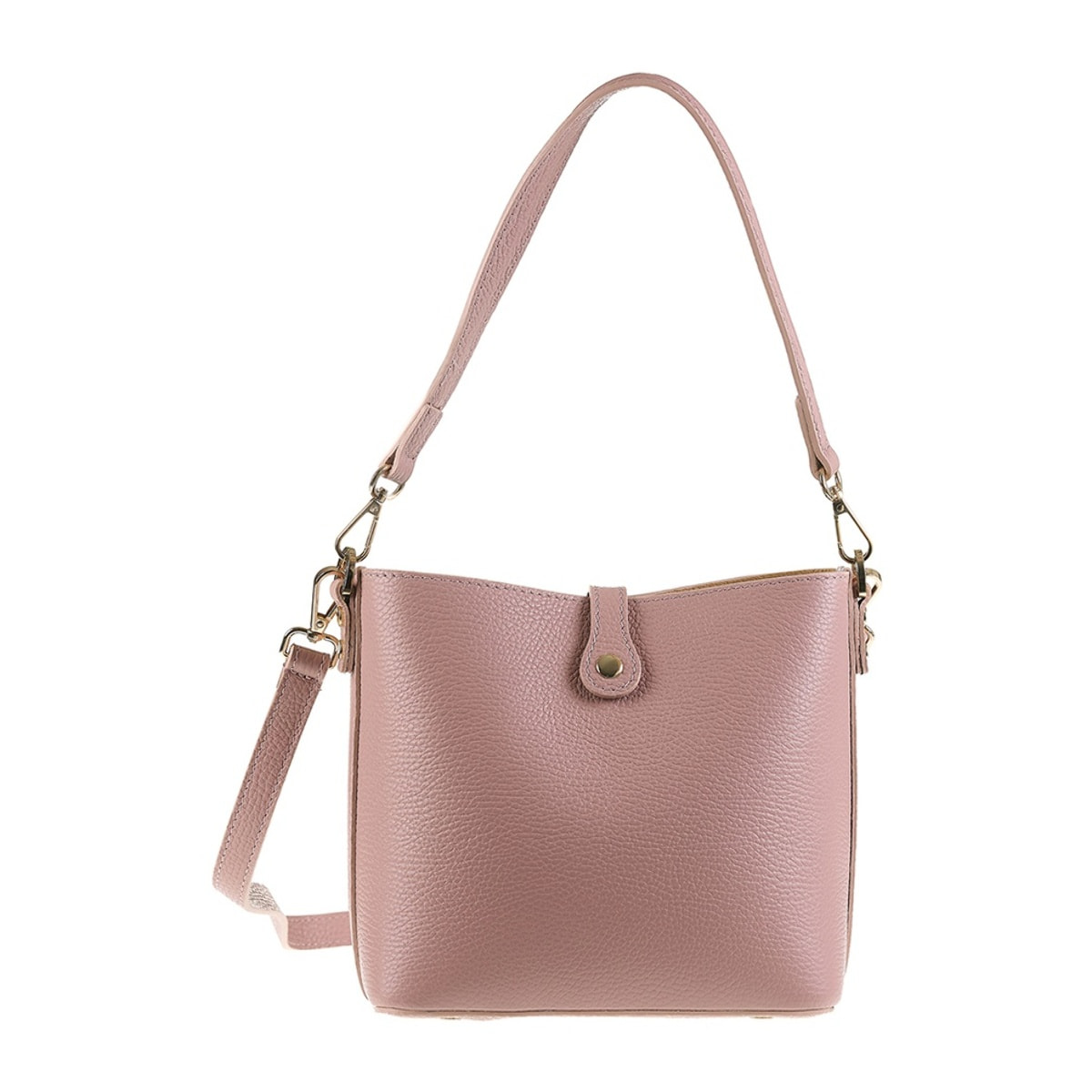 Borsa a spalla da donna Made in Italy - Modello Valeria Elite - 100% pelle - 22.0 x 19.5 x 10.5 cm