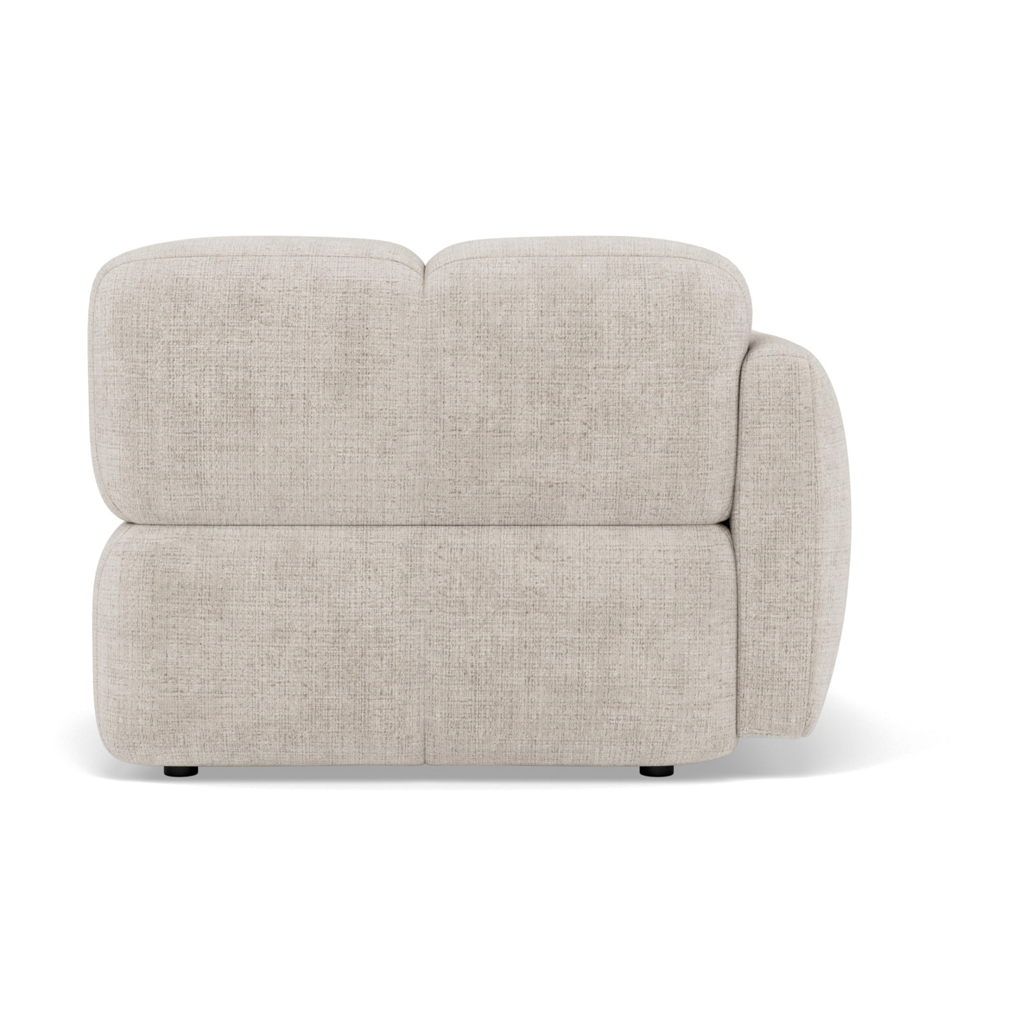 Grace - module d'assise gauche en velours texturé - Beige