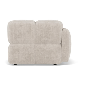 Grace - module d'assise gauche en velours texturé - Beige