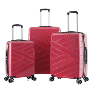 Lot de 3 valises Extensible Rigide Trolley Polycarbonate - LYS Paris