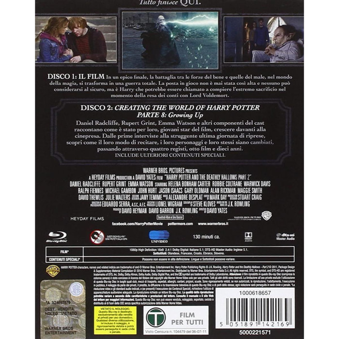 Harry Potter e I Doni della Morte - Parte 2 Blu-Ray + Steelbook Warner Bros.