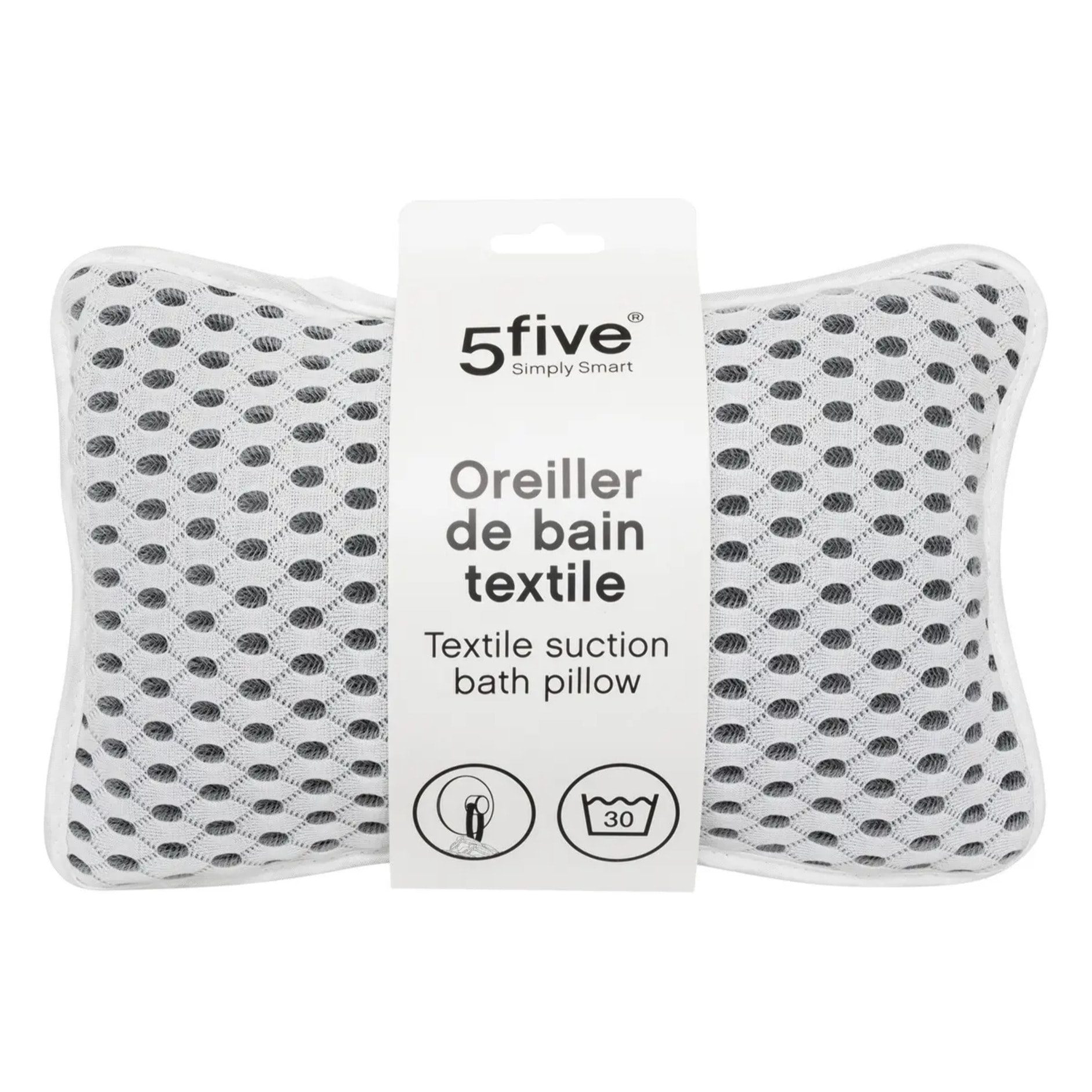 Oreiller de bain fixation ventouse