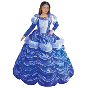 Principessa D'Austria Sissi Abito Costume Carnevale Blu Bambina