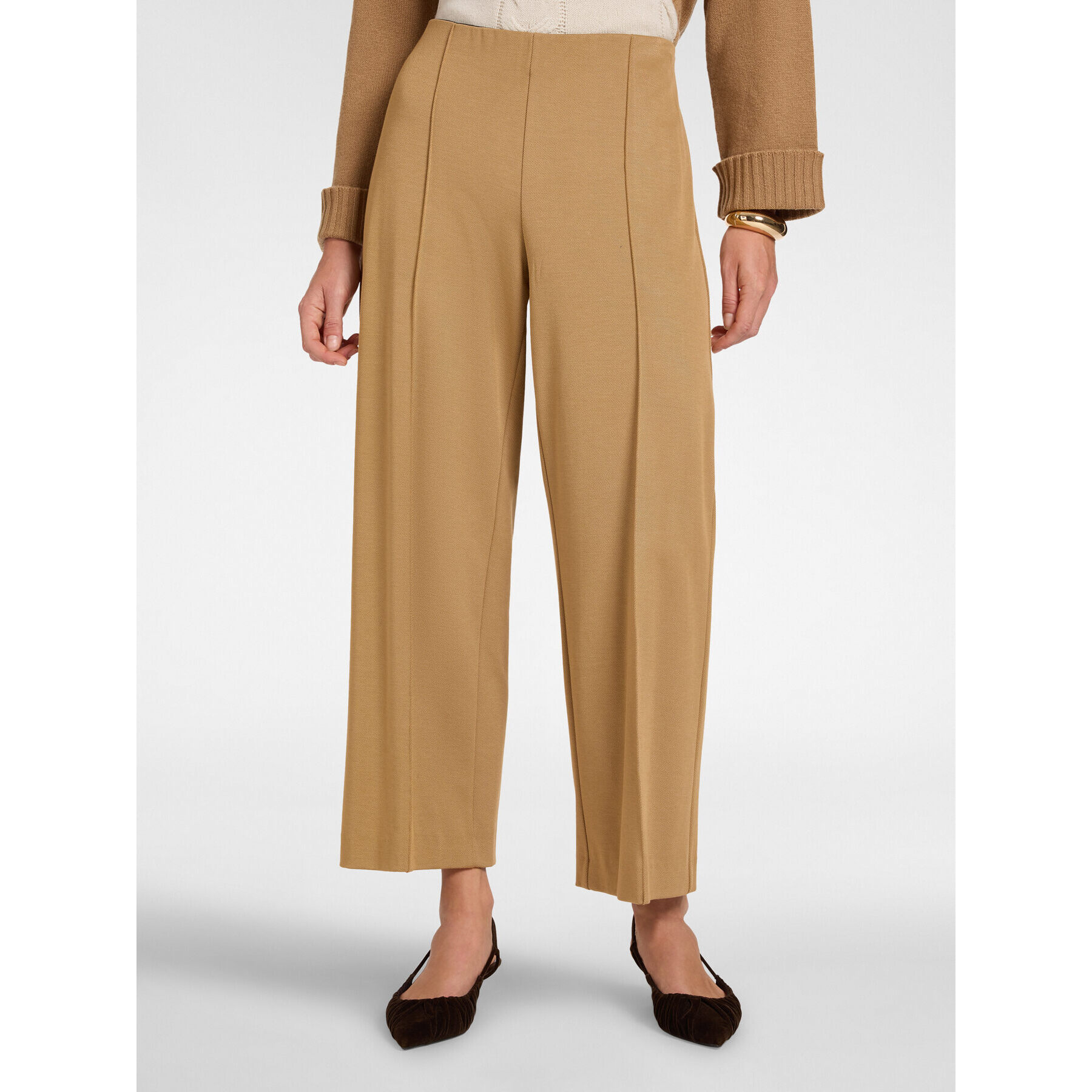 Elena Mirò - Pantalones de punto mezcla de viscosa - Beige