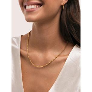 Collar Rosario Acero Baño Oro