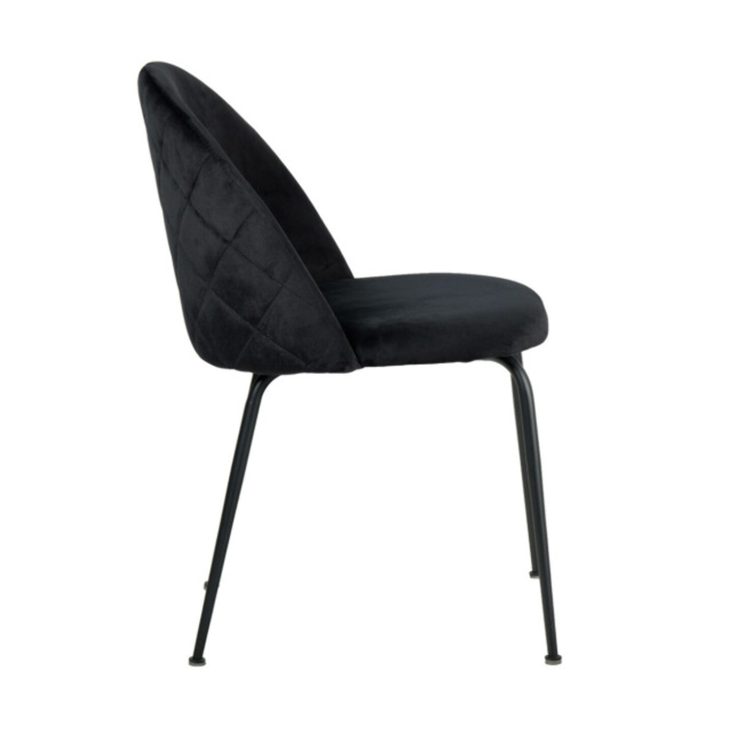 Chaise design en velours dossier capitonné - CLEA