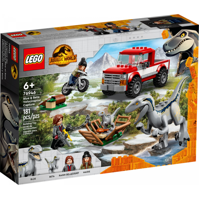 LEGO JURASSIC WORLD 76946 - LA CATTURA DEI VELOCIRAPTOR BLUE E BETA