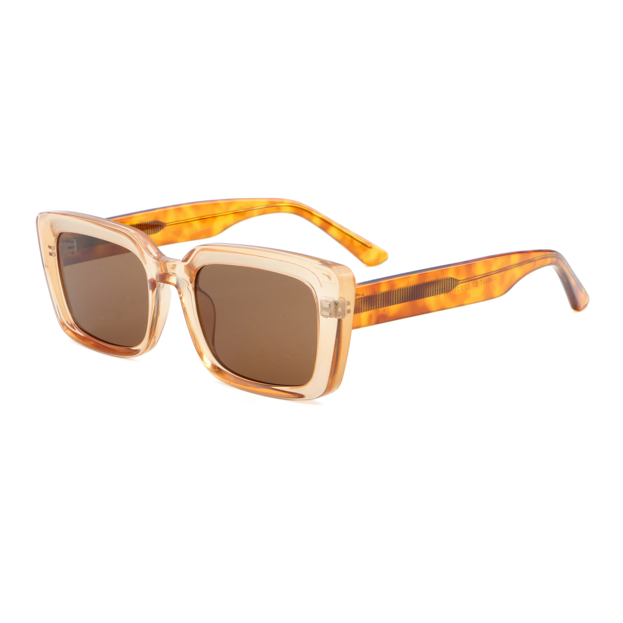 Gafas de sol OCEAN SAINT MICHEL - Frente transparente blanco con patillas care / Marrón