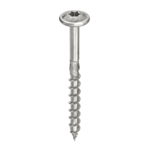 Vis HECO-Topix-Plus Inox - Ø8x160mm - Tête Ronde large - Filetage Partiel - T40 - Boite de 50 - 61868