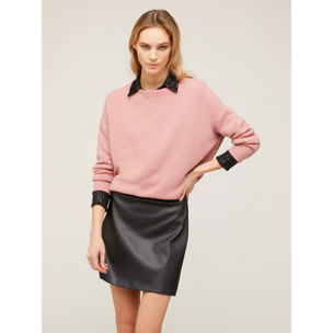 Motivi - Jersey oversize con aberturas en el bajo - Rosa