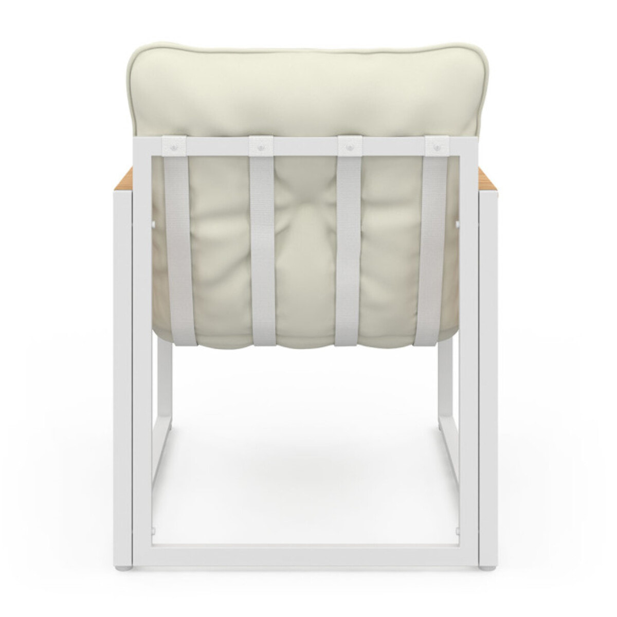 Salon de jardin Ozéa 4 places blanc et cordage