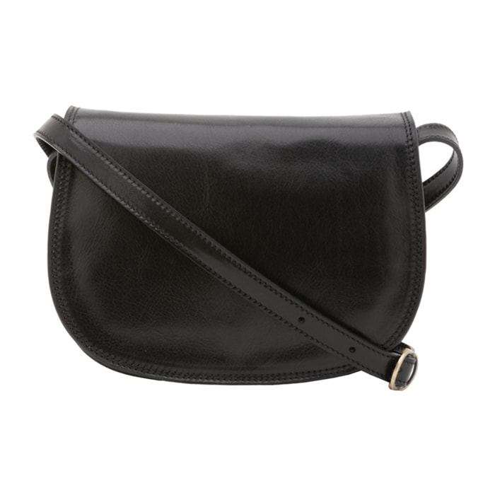 Borsa a tracolla da donna - Modello False - Vera pelle - 24.0 x 17.0 x 11.0 cm