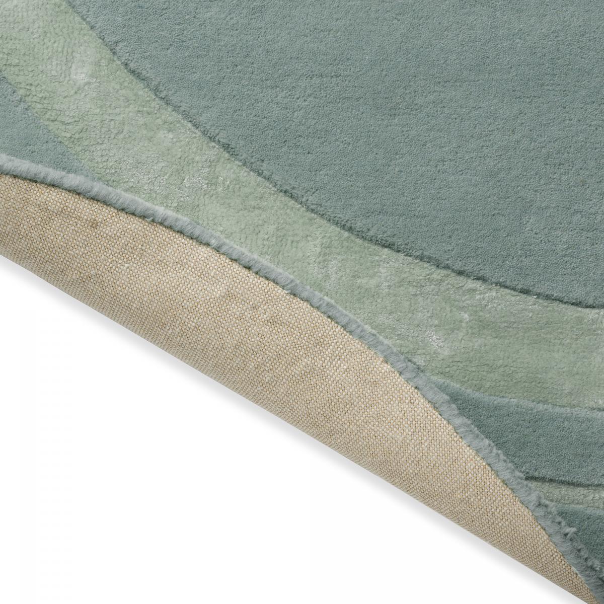 Tapis rond fait main en laine motif simple CHICDOUJ