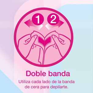 PACK 3 BANDAS DE CERA FRIA DEPILATORIA FACIAL PIEL NORMAL 40 BANDAS