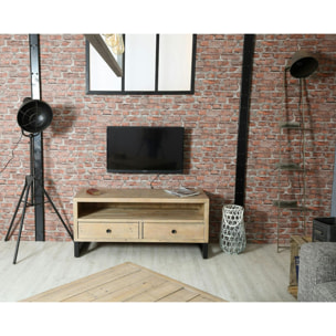 Meuble TV 120 cm bois recyclé AUCKLAND