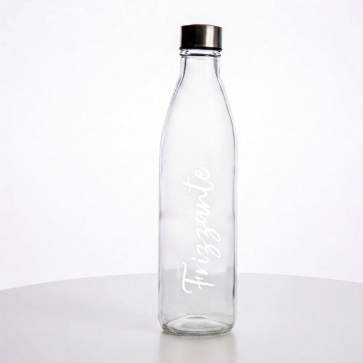 Set 6 bottiglie in vetro da 1 litro con tappo in acciaio inox, bottiglie per acqua naturale e frizzante, resistenti e riutilizzabili, design elegante per tavola e frigorifero, facili da pulire, ideali per casa ristorante e ufficio