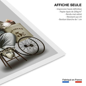 Affiche enfant vendeur de crême glacé  Affiche seule