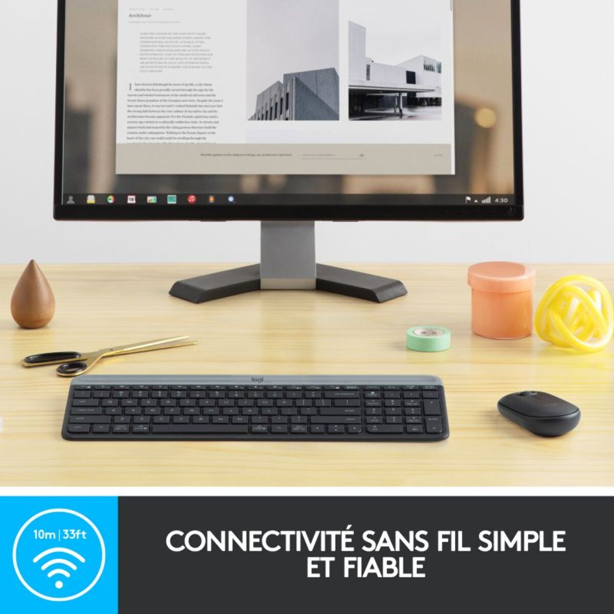 Clavier + Souris LOGITECH MK470 Graphite
