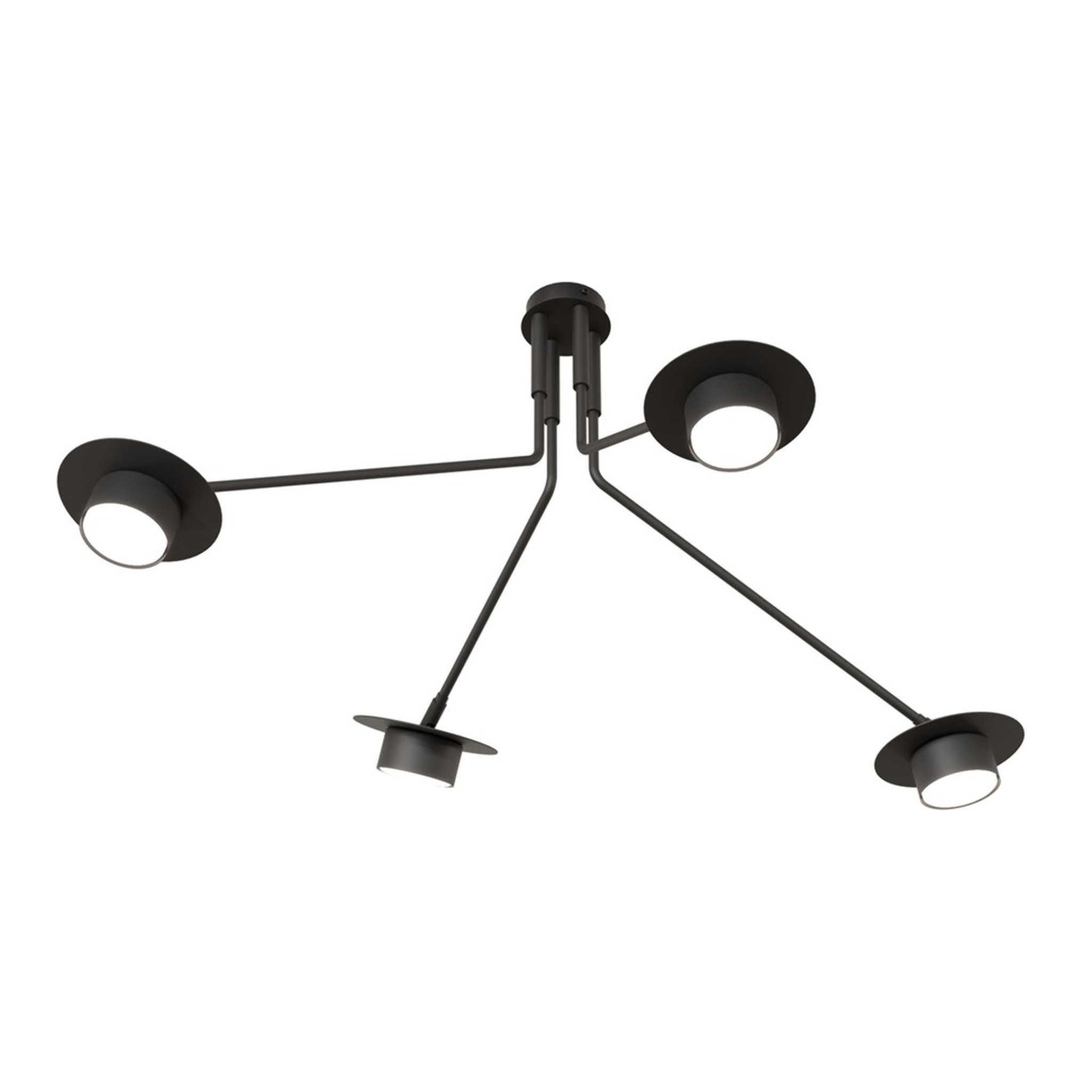 Lampada a sospensione MIZU in acciaio nero opaco